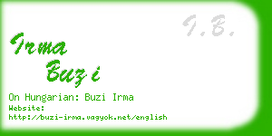 irma buzi business card